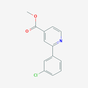 molecular formula C13H10ClNO2 B11722761 Methyl 2-(3-chlorophenyl)isonicotinate 