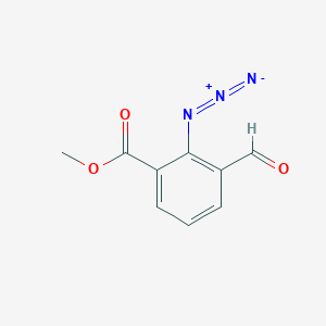 molecular formula C9H7N3O3 B11722794 Methyl 2-azido-3-formylbenzoate 