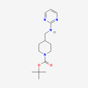 molecular formula C15H24N4O2 B11722802 tert-Butyl 4-((pyrimidin-2-ylamino)methyl)piperidine-1-carboxylate 