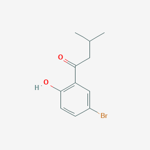 molecular formula C11H13BrO2 B11722832 1-(5-Bromo-2-hydroxyphenyl)-3-methylbutan-1-one 