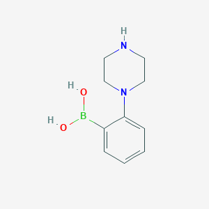 molecular formula C10H15BN2O2 B11722867 2-(Piperazin-1-yl)phenylboronic acid 