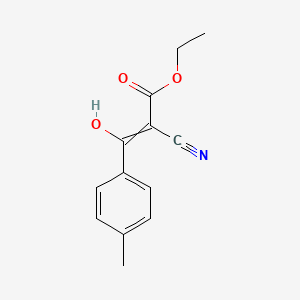 molecular formula C13H13NO3 B11722884 Ethyl 2-cyano-3-hydroxy-3-(4-methylphenyl)prop-2-enoate 