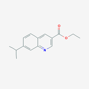 molecular formula C15H17NO2 B11722895 Ethyl 7-isopropylquinoline-3-carboxylate 