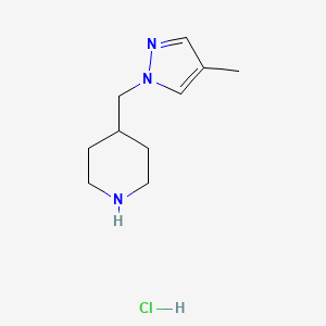 4-[(4-methyl-1H-pyrazol-1-yl)methyl]piperidine hydrochloride