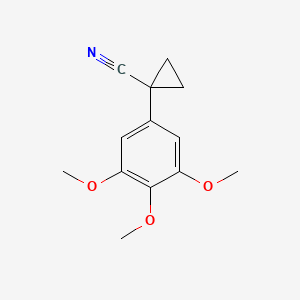 molecular formula C13H15NO3 B11722934 1-(3,4,5-Trimethoxyphenyl)cyclopropanecarbonitrile 