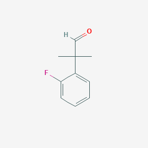 molecular formula C10H11FO B11722986 2-(2-Fluorophenyl)-2-methylpropanal 