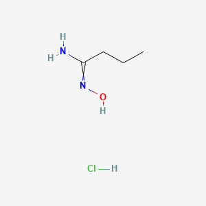 molecular formula C4H11ClN2O B11723046 N'-hydroxybutanimidamide hydrochloride 