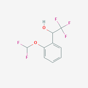 molecular formula C9H7F5O2 B11723049 1-[2-(Difluoromethoxy)phenyl]-2,2,2-trifluoroethan-1-ol 