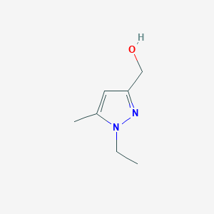 molecular formula C7H12N2O B11723065 (1-ethyl-5-methyl-1H-pyrazol-3-yl)methanol 