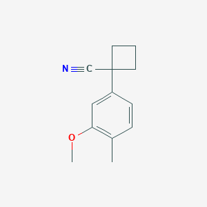 1-(3-Methoxy-4-methylphenyl)cyclobutanecarbonitrile