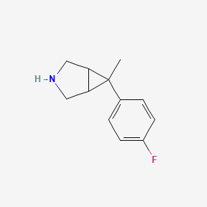 molecular formula C12H14FN B11723088 6-(4-Fluorophenyl)-6-methyl-3-azabicyclo[3.1.0]hexane 