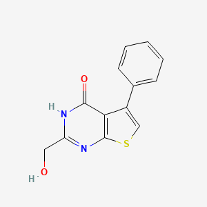 molecular formula C13H10N2O2S B11723100 2-(hydroxymethyl)-5-phenyl-3H,4H-thieno[2,3-d]pyrimidin-4-one 