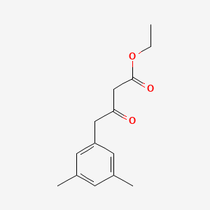 molecular formula C14H18O3 B11723109 4-(3,5-Dimethyl-phenyl)-3-oxo-butyric acid ethyl ester 