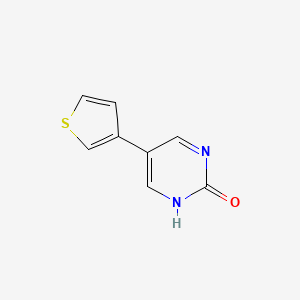 molecular formula C8H6N2OS B11723110 5-(Thiophen-3-yl)pyrimidin-2-ol CAS No. 1111113-74-6