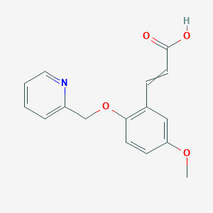 3-{5-Methoxy-2-[(pyridin-2-yl)methoxy]phenyl}prop-2-enoic acid