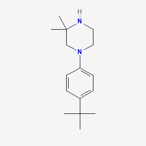 molecular formula C16H26N2 B11723124 1-(4-Tert-butylphenyl)-3,3-dimethylpiperazine 