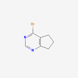 molecular formula C7H7BrN2 B11723129 4-bromo-6,7-dihydro-5H-cyclopenta[d]pyrimidine 