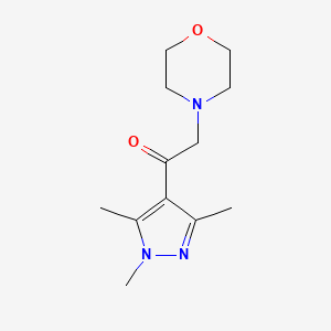 molecular formula C12H19N3O2 B11723171 2-morpholin-4-yl-1-(1,3,5-trimethyl-1H-pyrazol-4-yl)ethanone 