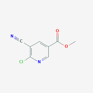 molecular formula C8H5ClN2O2 B11723178 Methyl 6-chloro-5-cyanonicotinate 