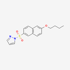 molecular formula C17H18N2O3S B1172318 1-[(6-butoxy-2-naphthyl)sulfonyl]-1H-pyrazole 