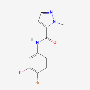 molecular formula C11H9BrFN3O B11723185 2-Methyl-2H-pyrazole-3-carboxylic acid (4-bromo-3-fluoro-phenyl)-amide 