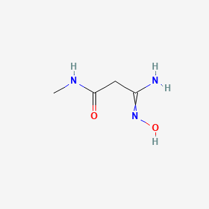 molecular formula C4H9N3O2 B11723187 3-amino-3-hydroxyimino-N-methylpropanamide 