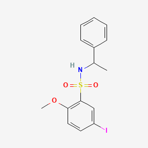5-iodo-2-methoxy-N-(1-phenylethyl)benzenesulfonamide