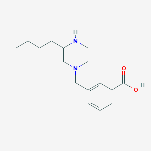 1-(3-Carboxyphenyl methyl)-3-n-butyl piperazine