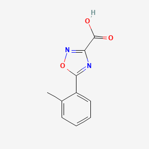 molecular formula C10H8N2O3 B11723225 5-(2-Methylphenyl)-1,2,4-oxadiazole-3-carboxylic acid 