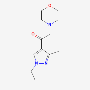 molecular formula C12H19N3O2 B11723227 1-(1-ethyl-3-methyl-1H-pyrazol-4-yl)-2-morpholin-4-ylethanone 