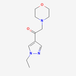 molecular formula C11H17N3O2 B11723238 1-(1-Ethyl-1H-pyrazol-4-yl)-2-morpholin-4-ylethanone 