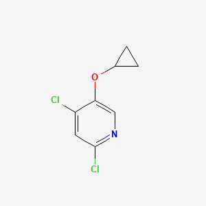 molecular formula C8H7Cl2NO B11723244 2,4-Dichloro-5-cyclopropoxypyridine 