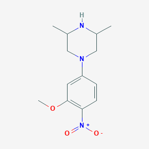 molecular formula C13H19N3O3 B11723257 1-(3-Methoxy-4-nitrophenyl)-3,5-dimethylpiperazine 