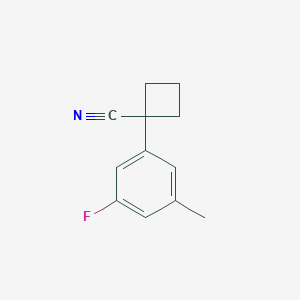 molecular formula C12H12FN B11723283 1-(3-Fluoro-5-methylphenyl)cyclobutanecarbonitrile 