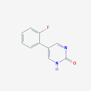 molecular formula C10H7FN2O B11723288 5-(2-Fluorophenyl)pyrimidin-2-ol CAS No. 1111103-52-6