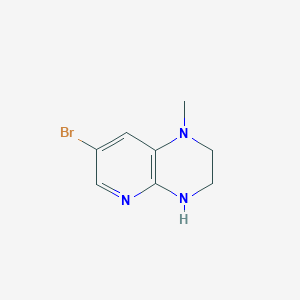 molecular formula C8H10BrN3 B11723303 7-bromo-1-methyl-3,4-dihydro-2H-pyrido[2,3-b]pyrazine 