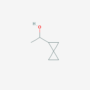 molecular formula C7H12O B11723321 1-{Spiro[2.2]pentan-1-yl}ethan-1-ol 