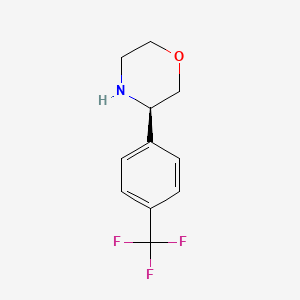 molecular formula C11H12F3NO B11723322 (3R)-3-[4-(trifluoromethyl)phenyl]morpholine 