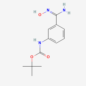 molecular formula C12H17N3O3 B11723327 3-(Boc-amino)benzamidoxime 