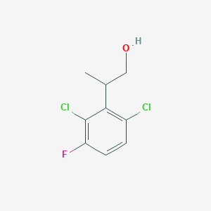 molecular formula C9H9Cl2FO B11723329 2-(2,6-Dichloro-3-fluorophenyl)propan-1-ol 