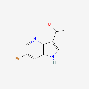 molecular formula C9H7BrN2O B11723374 3-Acetyl-6-bromo-4-azaindole 