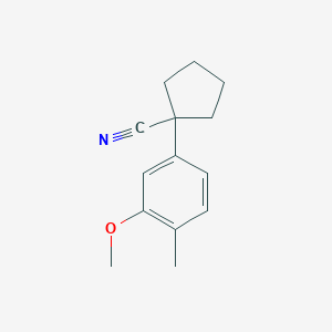 1-(3-Methoxy-4-methylphenyl)cyclopentanecarbonitrile