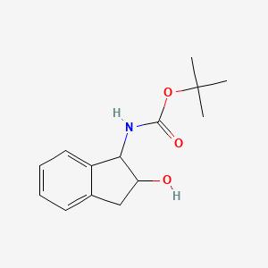 molecular formula C14H19NO3 B11723396 Tert-butyl N-(2-hydroxy-2,3-dihydro-1H-inden-1-YL)carbamate CAS No. 218151-64-5