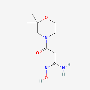 molecular formula C9H17N3O3 B11723401 3-(2,2-dimethylmorpholin-4-yl)-N'-hydroxy-3-oxopropanimidamide 