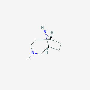 molecular formula C8H16N2 B11723406 (1R,6S)-3-methyl-3,9-diazabicyclo[4.2.1]nonane 