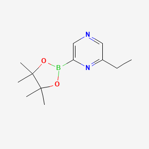 molecular formula C12H19BN2O2 B11723411 2-Ethyl-6-(4,4,5,5-tetramethyl-1,3,2-dioxaborolan-2-YL)pyrazine 