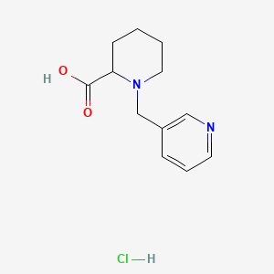 molecular formula C12H17ClN2O2 B11723415 1-[(Pyridin-3-yl)methyl]piperidine-2-carboxylic acid hydrochloride 