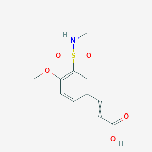 3-[3-(ethylsulfamoyl)-4-methoxyphenyl]prop-2-enoic acid