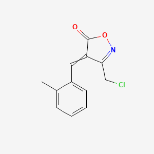 molecular formula C12H10ClNO2 B11723454 (4E)-3-(chloromethyl)-4-(2-methylbenzylidene)isoxazol-5(4H)-one 