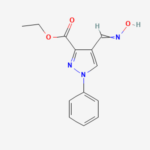 Ethyl 4-(hydroxyiminomethyl)-1-phenylpyrazole-3-carboxylate